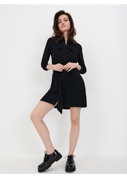 Sinsay - Sukienka mini koszulowa - czarny ze sklepu Sinsay w kategorii Sukienki - zdjęcie 161213694