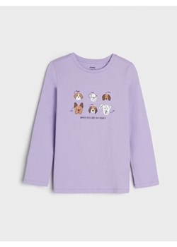 Sinsay - Koszulka z nadrukiem - fioletowy ze sklepu Sinsay w kategorii Bluzki dziewczęce - zdjęcie 161213941