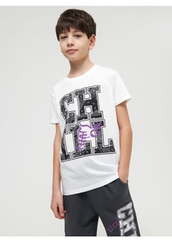 Sinsay - Koszulka z nadrukiem - kremowy ze sklepu Sinsay w kategorii T-shirty chłopięce - zdjęcie 161214092
