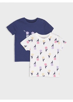 Sinsay - Koszulki 2 pack - kremowy ze sklepu Sinsay w kategorii Koszulki niemowlęce - zdjęcie 161214134