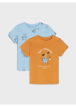 Sinsay - Koszulki 2 pack - pomarańczowy ze sklepu Sinsay w kategorii Koszulki niemowlęce - zdjęcie 161214304