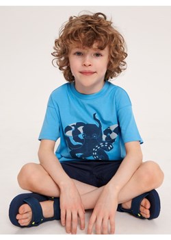 Sinsay - Koszulka z nadrukiem - niebieski ze sklepu Sinsay w kategorii T-shirty chłopięce - zdjęcie 161214334