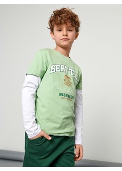 Sinsay - Koszulka z nadrukiem - zielony ze sklepu Sinsay w kategorii T-shirty chłopięce - zdjęcie 161214383