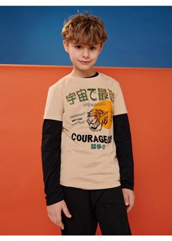 Sinsay - Koszulka z nadrukiem - beżowy ze sklepu Sinsay w kategorii T-shirty chłopięce - zdjęcie 161214400