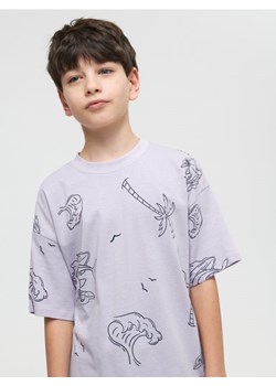 Sinsay - Koszulka z nadrukiem - fioletowy ze sklepu Sinsay w kategorii T-shirty chłopięce - zdjęcie 161214404