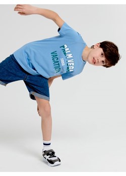 Sinsay - Koszulka z nadrukiem - błękitny ze sklepu Sinsay w kategorii T-shirty chłopięce - zdjęcie 161214412
