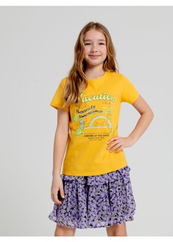 Sinsay - Koszulka z nadrukiem - pomarańczowy ze sklepu Sinsay w kategorii Bluzki dziewczęce - zdjęcie 161214432