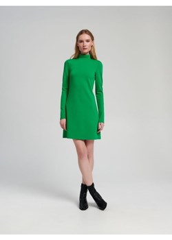 Sinsay - Sukienka mini ze stójką - zielony ze sklepu Sinsay w kategorii Sukienki - zdjęcie 161214484