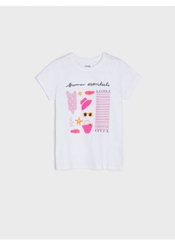 Sinsay - Koszulka z nadrukiem - biały ze sklepu Sinsay w kategorii Bluzki dziewczęce - zdjęcie 161214580