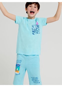 Sinsay - Koszulka z nadrukiem - niebieski ze sklepu Sinsay w kategorii T-shirty chłopięce - zdjęcie 161214614