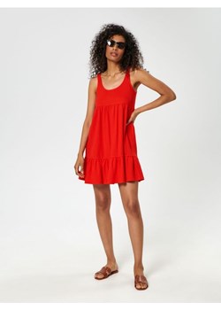 Sinsay - Sukienka mini z falbanami - pomarańczowy ze sklepu Sinsay w kategorii Sukienki - zdjęcie 161214783