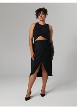 Sinsay - Spódnica midi z wiązaniem - czarny ze sklepu Sinsay w kategorii Spódnice - zdjęcie 161214841
