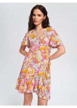 Sinsay - Sukienka mini z falbanami - turkusowy ze sklepu Sinsay w kategorii Sukienki - zdjęcie 161214924