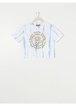 Sinsay - Crop top tie dye SmileyWorld® - błękitny ze sklepu Sinsay w kategorii Bluzki damskie - zdjęcie 161215504