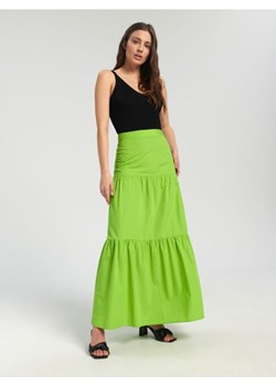 Sinsay - Spódnica maxi z marszczeniami - zielony ze sklepu Sinsay w kategorii Spódnice - zdjęcie 161215570