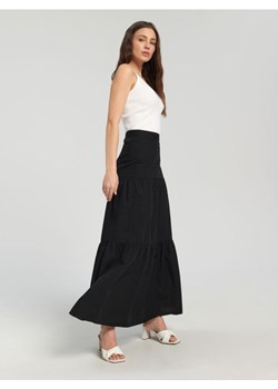 Sinsay - Spódnica maxi z marszczeniami - czarny ze sklepu Sinsay w kategorii Spódnice - zdjęcie 161215571