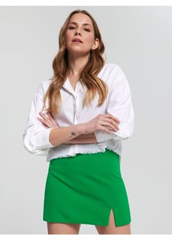 Sinsay - Spódnica mini z rozcięciem - zielony ze sklepu Sinsay w kategorii Spódnice - zdjęcie 161215652