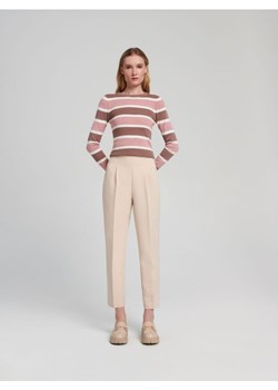 Sinsay - Spodnie cygaretki - kremowy ze sklepu Sinsay w kategorii Spodnie damskie - zdjęcie 161217054