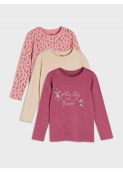 Sinsay - Koszulki 3 pack - różowy ze sklepu Sinsay w kategorii Bluzki dziewczęce - zdjęcie 161217120