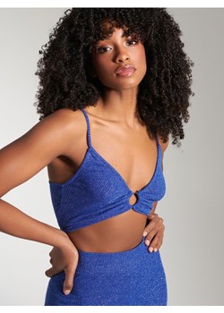 Sinsay - Crop top na ramiączkach - niebieski ze sklepu Sinsay w kategorii Bluzki damskie - zdjęcie 161217521