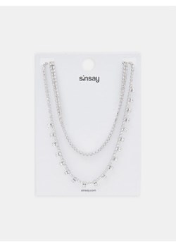Sinsay - Naszyjniki 3 pack - srebrny ze sklepu Sinsay w kategorii Naszyjniki - zdjęcie 161217692