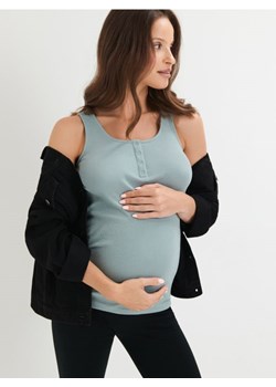 Sinsay - Top bawełniany MAMA - niebieski ze sklepu Sinsay w kategorii Bluzki ciążowe - zdjęcie 161218002
