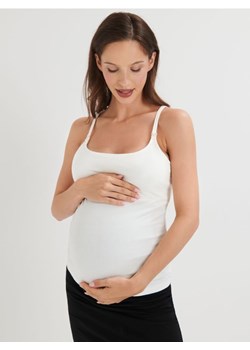 Sinsay - Top na ramiączkach MAMA - kremowy ze sklepu Sinsay w kategorii Bluzki ciążowe - zdjęcie 161218031