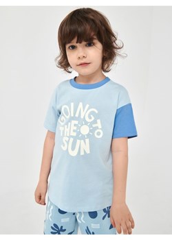 Sinsay - Koszulka z nadrukiem - błękitny ze sklepu Sinsay w kategorii T-shirty chłopięce - zdjęcie 161218574