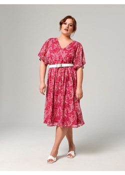 Sinsay - Sukienka midi z wzorem paisley - różowy ze sklepu Sinsay w kategorii Sukienki - zdjęcie 161218584