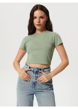 Sinsay - Koszulka bawełniana - zielony ze sklepu Sinsay w kategorii Bluzki damskie - zdjęcie 161218604
