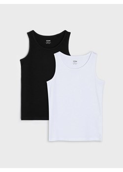 Sinsay - Koszulki 2 pack - biały ze sklepu Sinsay w kategorii Bluzki dziewczęce - zdjęcie 161218812