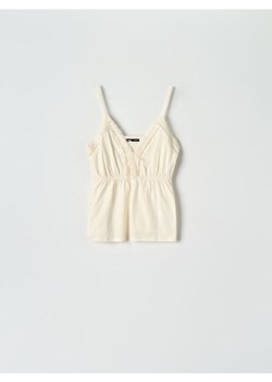 Sinsay - Top na ramiączkach - kremowy ze sklepu Sinsay w kategorii Bluzki damskie - zdjęcie 161224113