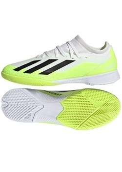 Buty piłkarskie adidas X Crazyfast.3 In Jr IE1563 białe białe ze sklepu ButyModne.pl w kategorii Buty sportowe dziecięce - zdjęcie 161225643