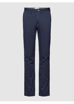 Chinosy o kroju slim fit z wpuszczanymi kieszeniami model ‘TWILL’ ze sklepu Peek&Cloppenburg  w kategorii Spodnie męskie - zdjęcie 161226663