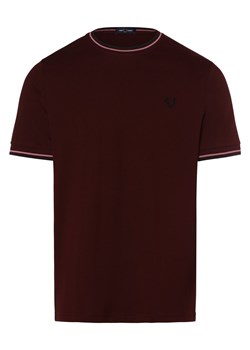 Fred Perry T-shirt męski Mężczyźni Bawełna bordowy jednolity ze sklepu vangraaf w kategorii T-shirty męskie - zdjęcie 161230691
