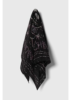 Moschino apaszka jedwabna kolor czarny wzorzysta ze sklepu ANSWEAR.com w kategorii Szaliki męskie - zdjęcie 161230893