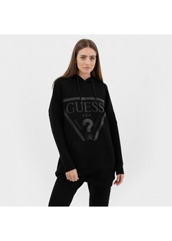 Damska bluza dresowa nierozpinana z kapturem GUESS ALISA LONG HOODED - antracytowy ze sklepu Sportstylestory.com w kategorii Bluzy damskie - zdjęcie 161232752