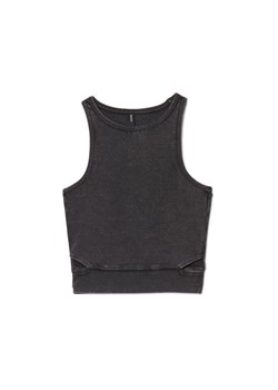 Cropp - Szary tank top damski - szary ze sklepu Cropp w kategorii Bluzki damskie - zdjęcie 161234732