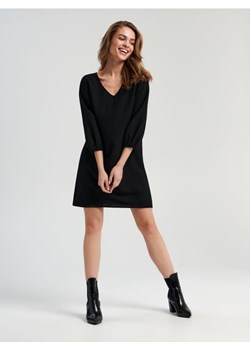 Sinsay - Sukienka mini z bufiastymi rękawami - czarny ze sklepu Sinsay w kategorii Sukienki - zdjęcie 161236594