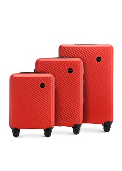 Zestaw walizek z ABS-u w ukośne paski ze sklepu WITTCHEN w kategorii Walizki - zdjęcie 161242970
