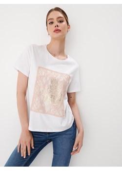 Mohito - T-shirt z printem - Biały ze sklepu Mohito w kategorii Bluzki damskie - zdjęcie 161247013