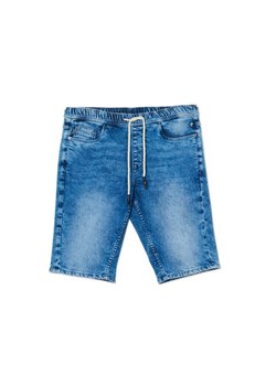 Cropp - Szorty jeansowe jogger z efektem sprania - niebieski ze sklepu Cropp w kategorii Spodenki męskie - zdjęcie 161252712