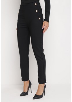 Czarne Spodnie Hadina ze sklepu Born2be Odzież w kategorii Spodnie damskie - zdjęcie 161253222