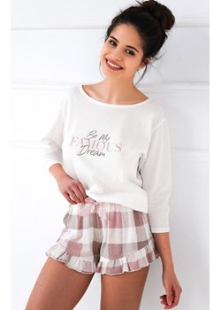 Sensis bawełniana piżama damska Dream 3/4, Kolor śmietankowy, Rozmiar S, SENSIS ze sklepu Intymna w kategorii Piżamy damskie - zdjęcie 161255811