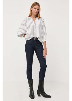 Levi&apos;s jeansy 711 DOUBLE BUTTON damskie kolor granatowy ze sklepu ANSWEAR.com w kategorii Jeansy damskie - zdjęcie 161262794