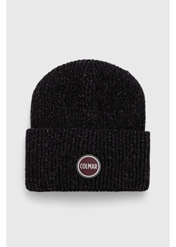 Colmar czapka wełniana kolor czarny wełniana ze sklepu ANSWEAR.com w kategorii Czapki zimowe męskie - zdjęcie 161264950