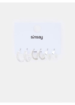 Sinsay - Kolczyki 3 pack - srebrny ze sklepu Sinsay w kategorii Kolczyki - zdjęcie 161266734