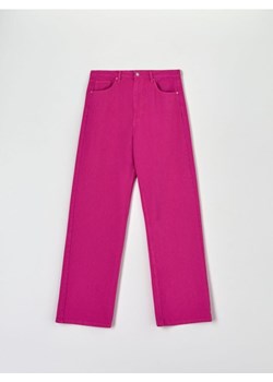 Sinsay - Jeansy wide leg high waist - różowy ze sklepu Sinsay w kategorii Jeansy damskie - zdjęcie 161274002