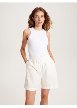 Reserved - Bawełniane szorty - biały ze sklepu Reserved w kategorii Szorty - zdjęcie 161275252