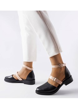 Czarne damskie sandały ze sprzączką Josiane ze sklepu gemre w kategorii Balerinki - zdjęcie 161276684